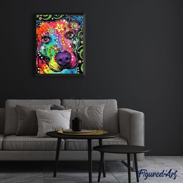 paint by numbers | Head Dog Star | advanced animals dogs | FiguredArt