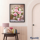 paint by numbers | Pink and White Flowers | flowers intermediate | FiguredArt
