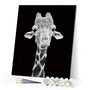 paint by numbers | Giraffe Black And White Portrait | advanced animals giraffes | FiguredArt
