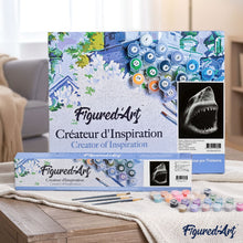 Load image into Gallery viewer, paint by numbers | Shark Black And White | advanced animals fish | FiguredArt