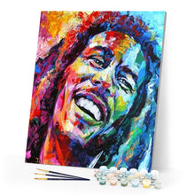 Load image into Gallery viewer, paint by numbers | Bob Marley Watercolor | advanced Pop Art portrait | FiguredArt