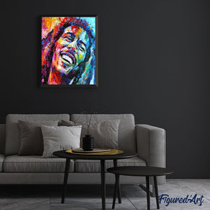 paint by numbers | Bob Marley Watercolor | advanced Pop Art portrait | FiguredArt