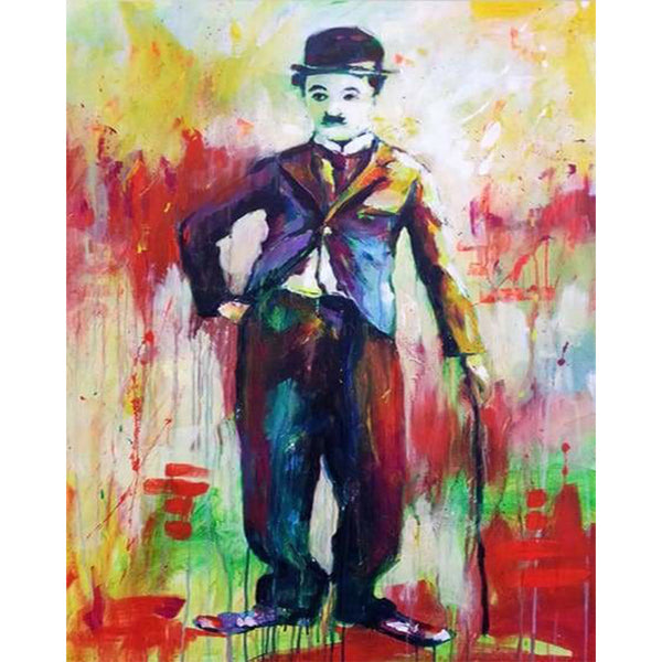 paint by numbers | Chaplin Watercolor | advanced Pop Art portrait | FiguredArt