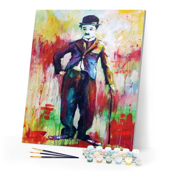 paint by numbers | Chaplin Watercolor | advanced Pop Art portrait | FiguredArt