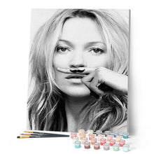 Load image into Gallery viewer, paint by numbers | Mustache | advanced portrait | FiguredArt