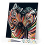 paint by numbers | Couple of Colorful Zebras | animals easy zebras | FiguredArt