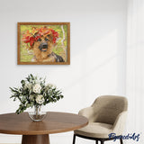 paint by numbers | Dog In Autumn | advanced animals dogs | FiguredArt