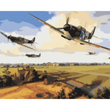 paint by numbers | Plane Fights | advanced famous paintings landscapes planes | FiguredArt