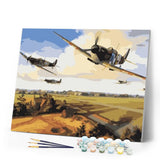 paint by numbers | Plane Fights | advanced famous paintings landscapes planes | FiguredArt