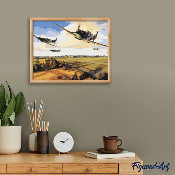 paint by numbers | Plane Fights | advanced famous paintings landscapes planes | FiguredArt