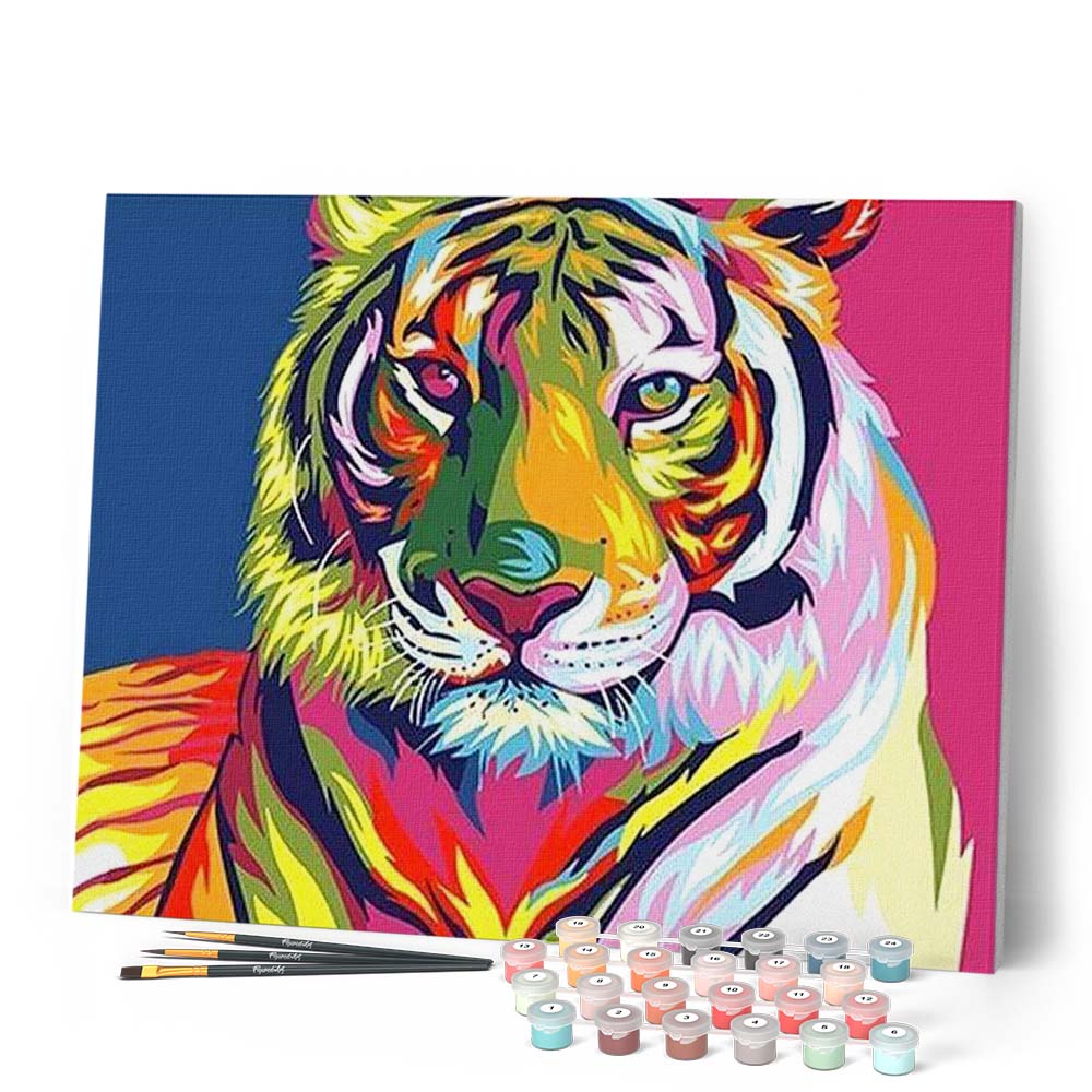Paint by numbers - Tiger Pop Art 2 – Figured'Art