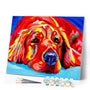paint by numbers | Red Dog lying on the floor | animals dogs intermediate | FiguredArt