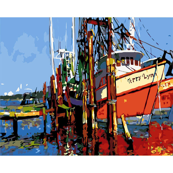 paint by numbers | Steamboat | intermediate ships and boats | FiguredArt