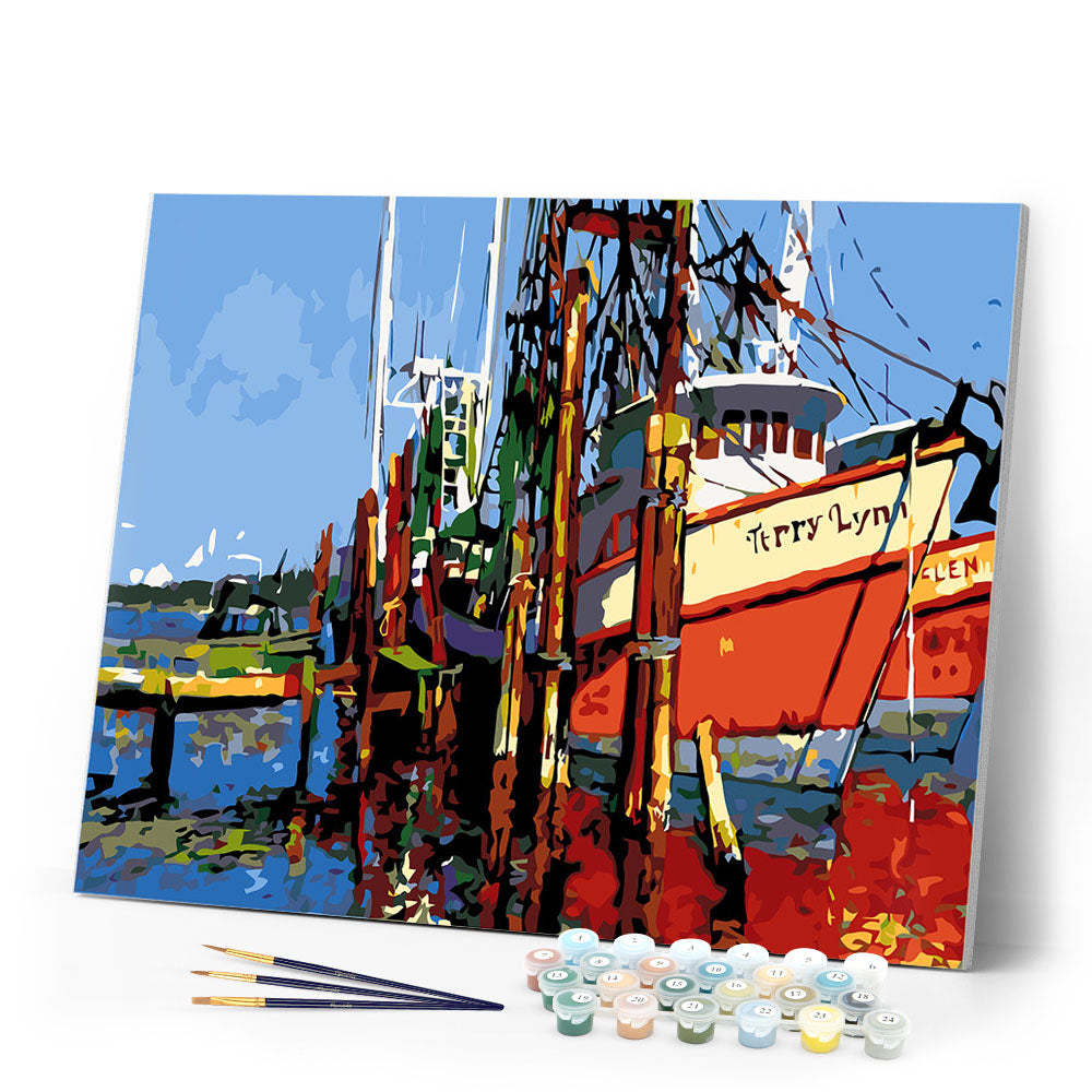 paint by numbers | Steamboat | intermediate ships and boats | FiguredArt