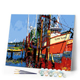 paint by numbers | Steamboat | intermediate ships and boats | FiguredArt