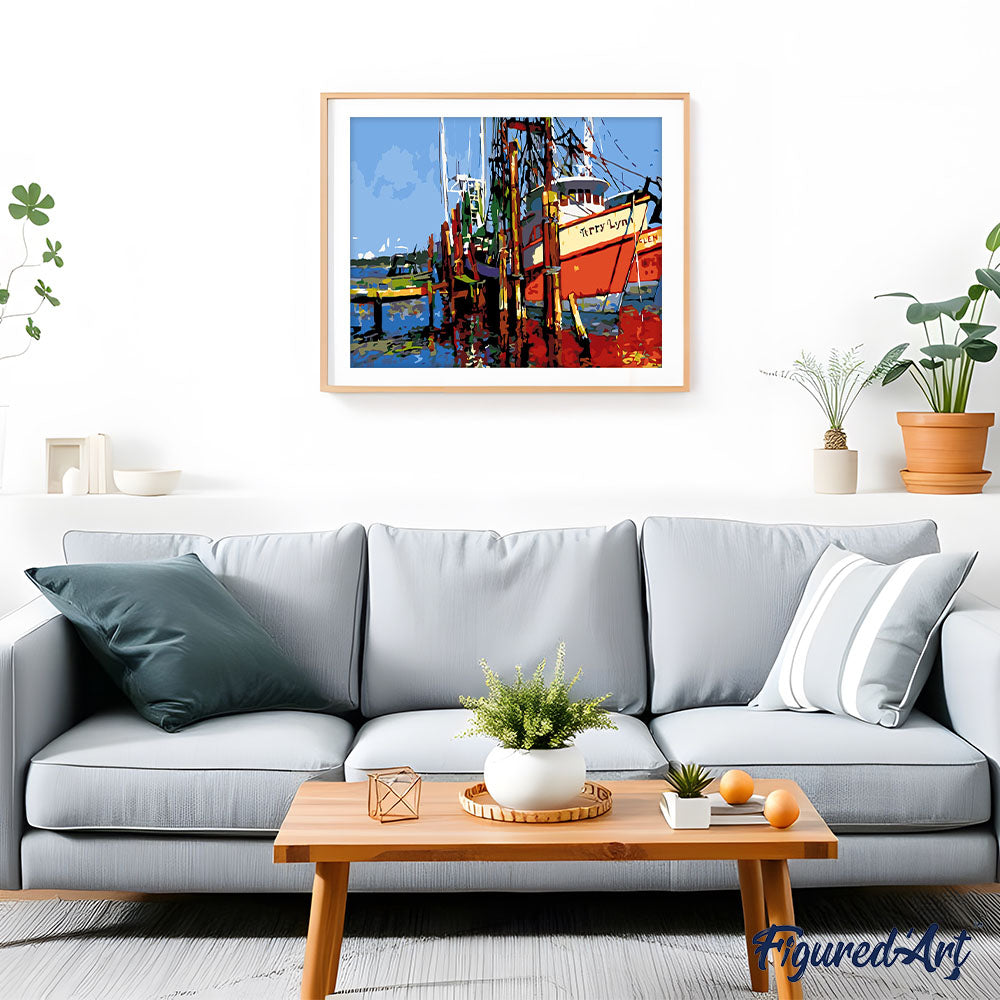 paint by numbers | Steamboat | intermediate ships and boats | FiguredArt