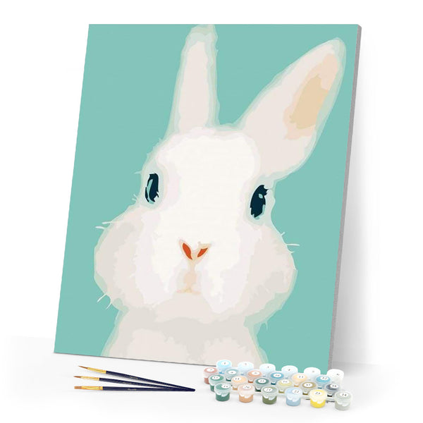 paint by numbers | Quiet Rabbit | animals beginners easy rabbits | FiguredArt