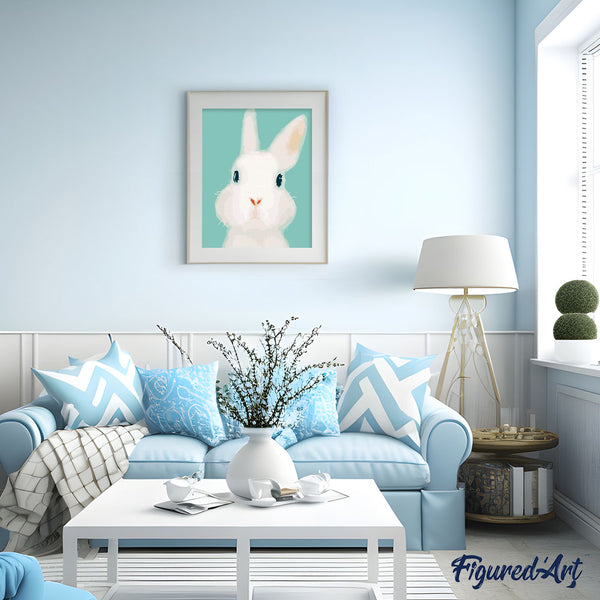 paint by numbers | Quiet Rabbit | animals beginners easy rabbits | FiguredArt