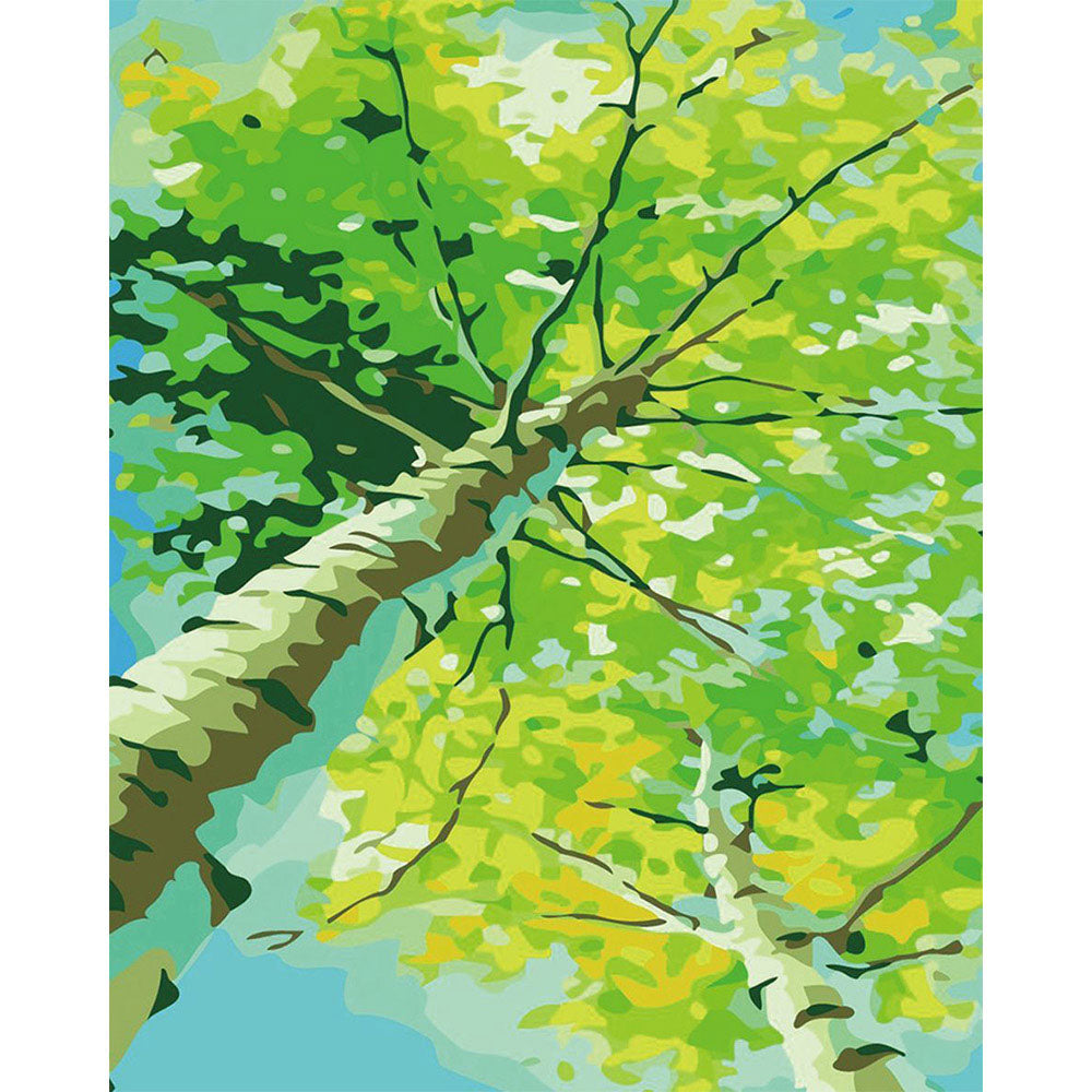 paint by numbers | Poplar Spring | easy trees | FiguredArt