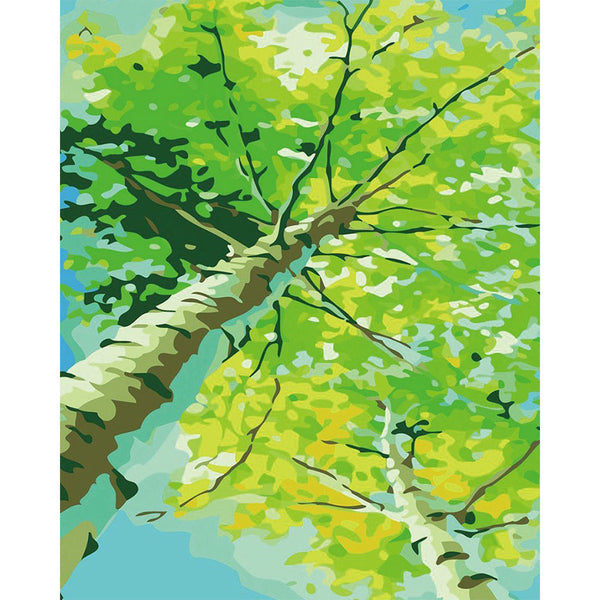 paint by numbers | Poplar Spring | easy trees | FiguredArt