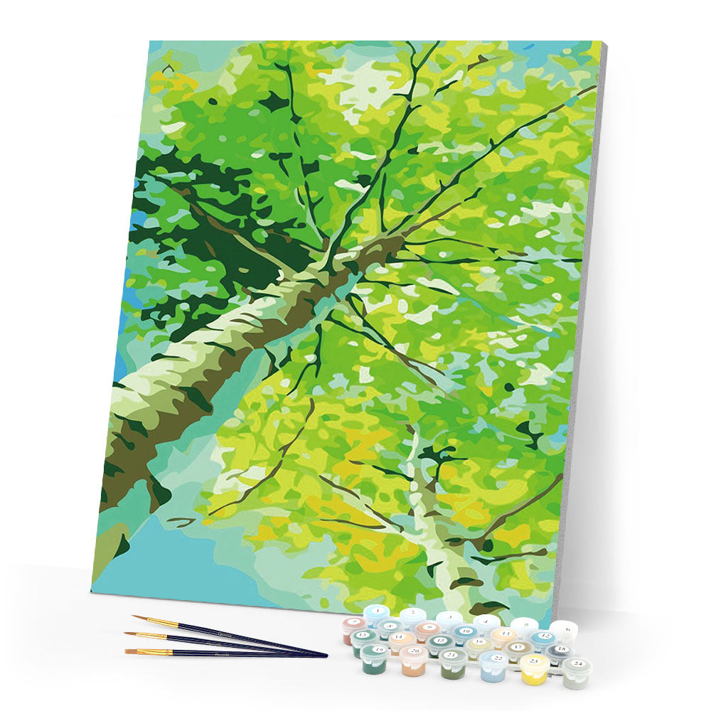 paint by numbers | Poplar Spring | easy trees | FiguredArt