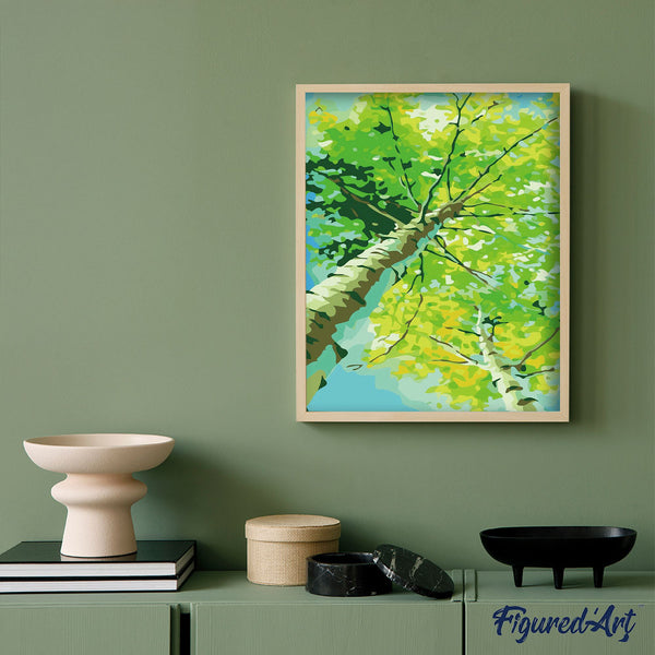 paint by numbers | Poplar Spring | easy trees | FiguredArt
