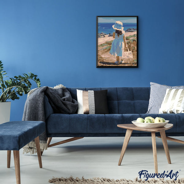 paint by numbers | Girl with her Summer Bag | easy landscapes | FiguredArt