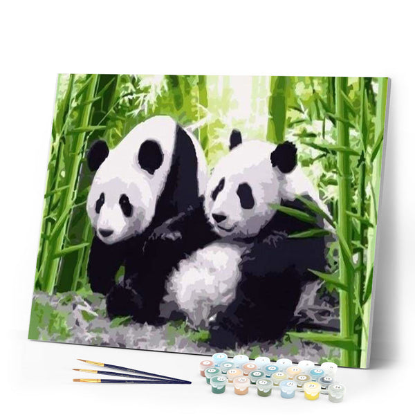 paint by numbers | Pandas in Japan | animals easy pandas | FiguredArt