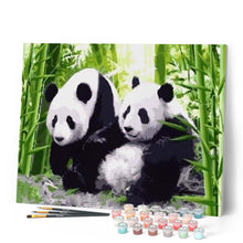 Load image into Gallery viewer, paint by numbers | Pandas in Japan | animals easy pandas | FiguredArt