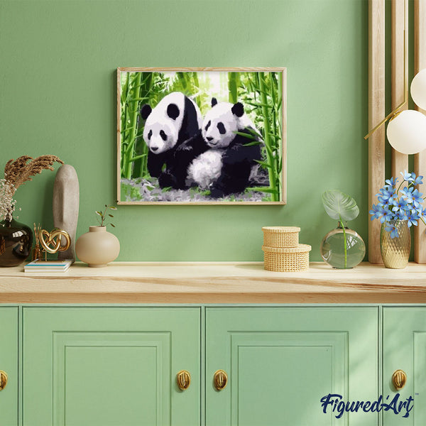 paint by numbers | Pandas in Japan | animals easy pandas | FiguredArt