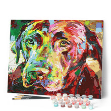 Load image into Gallery viewer, paint by numbers | Earth Dog Color | advanced animals dogs Pop Art | FiguredArt