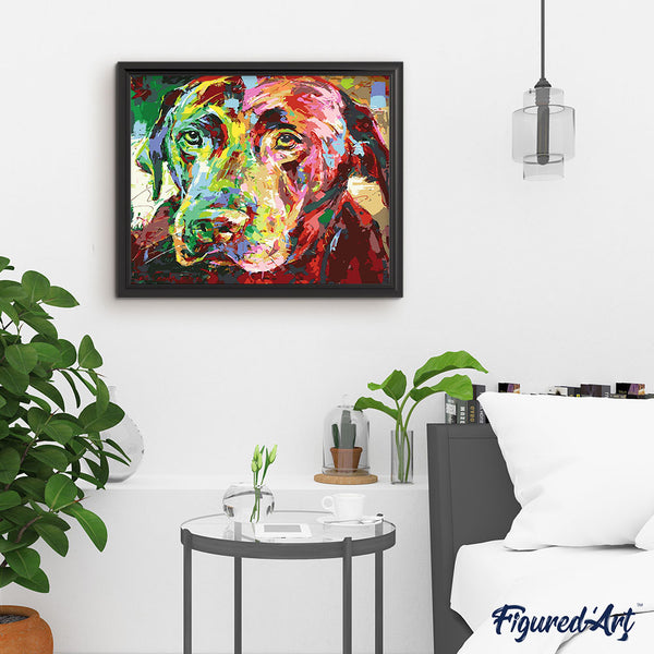 paint by numbers | Earth Dog Color | advanced animals dogs Pop Art | FiguredArt