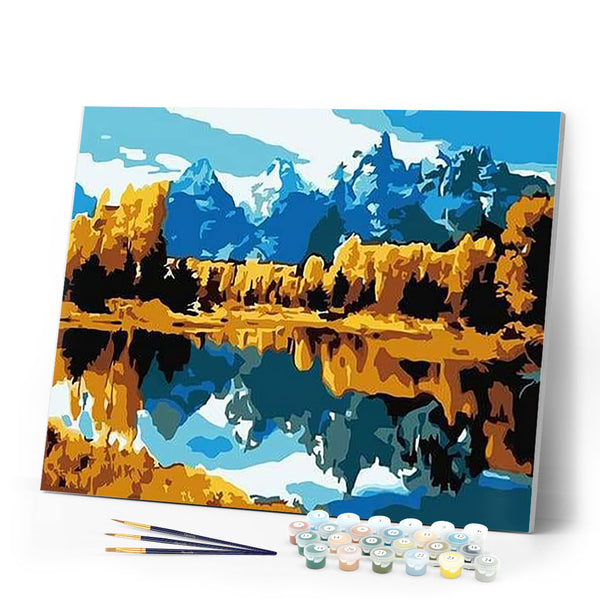 paint by numbers | Mountain View | easy landscapes | FiguredArt