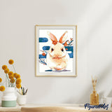 paint by numbers | Rabbit with Flowers | animals intermediate rabbits | FiguredArt