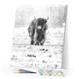 paint by numbers | Yak and Winter Snow | advanced animals bison and yaks | FiguredArt