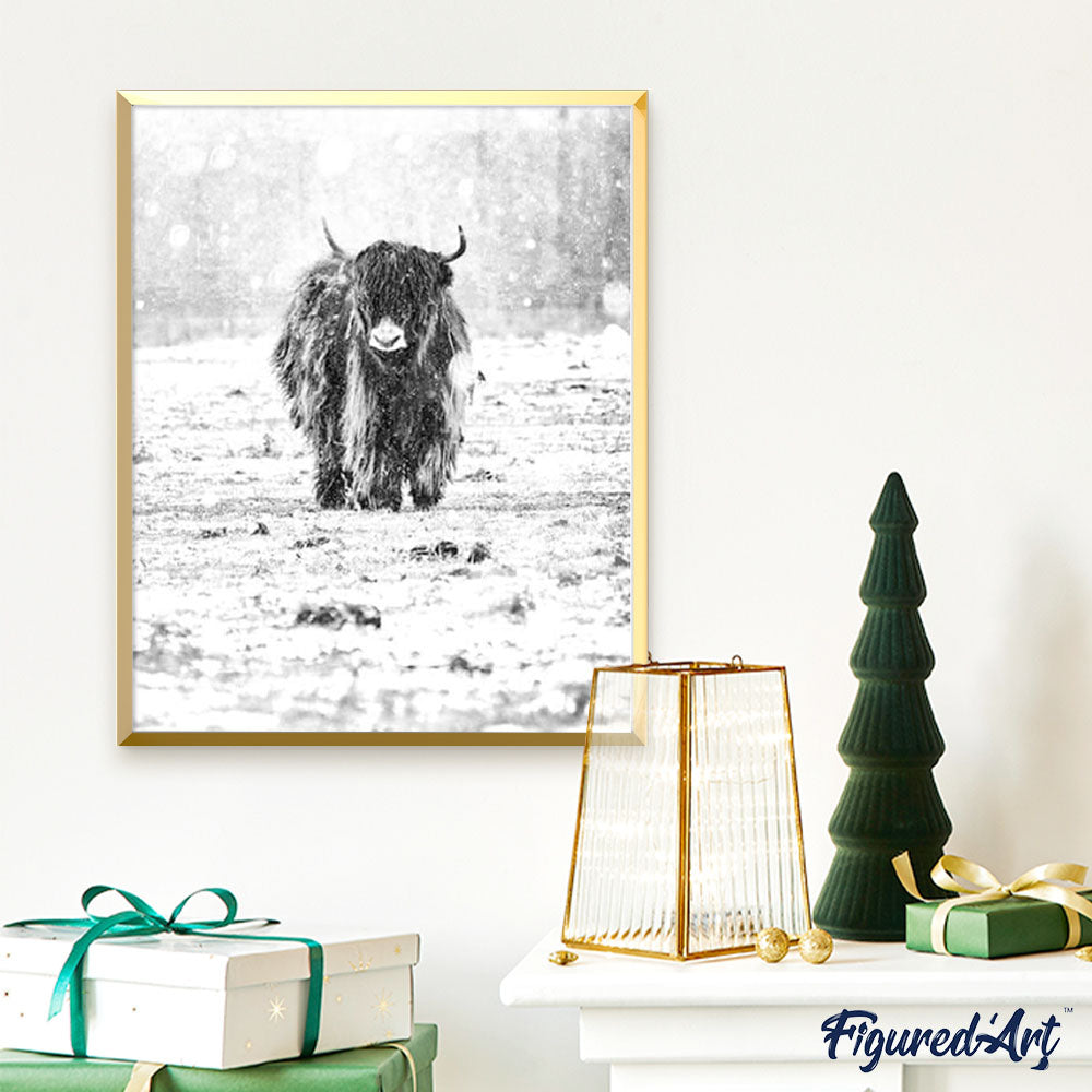 paint by numbers | Yak and Winter Snow | advanced animals bison and yaks | FiguredArt