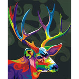 paint by numbers | Colorful Deer Pop Art | animals deer easy Pop Art | FiguredArt