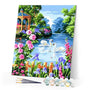 paint by numbers | Swan Lake on a Sunny Day | animals birds intermediate landscapes swans | FiguredArt