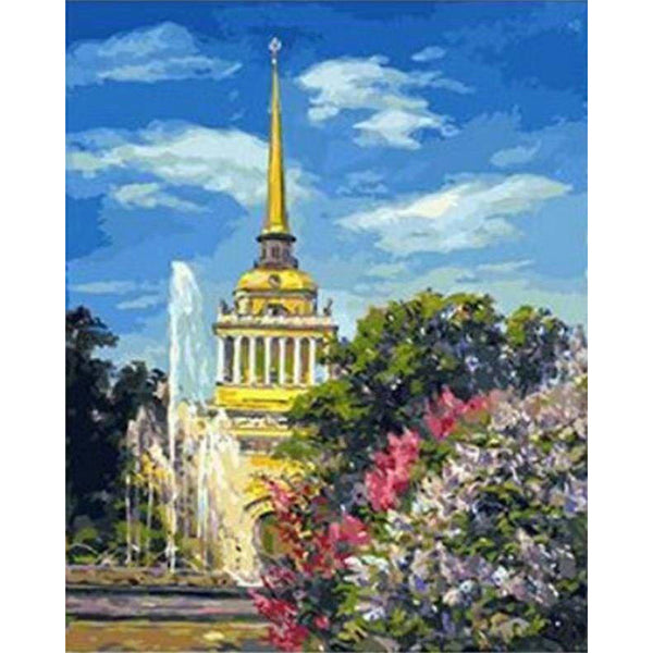 paint by numbers | Pagoda in Asia | advanced world | FiguredArt