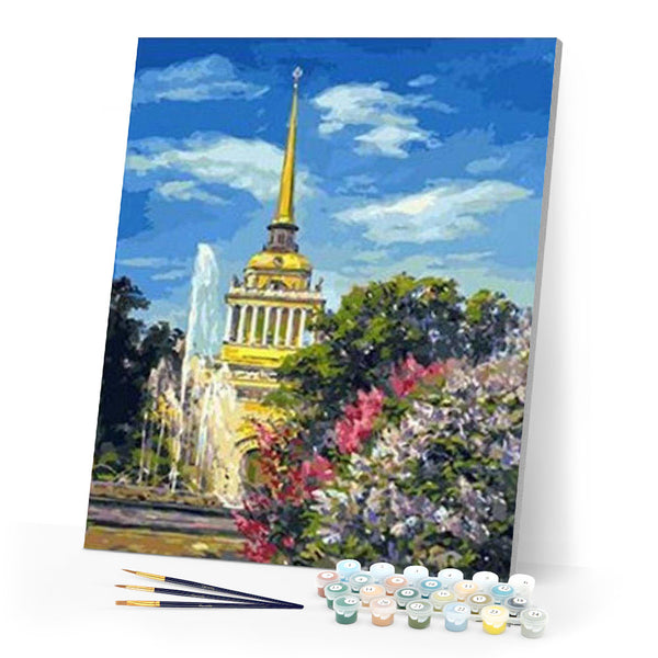 paint by numbers | Pagoda in Asia | advanced world | FiguredArt