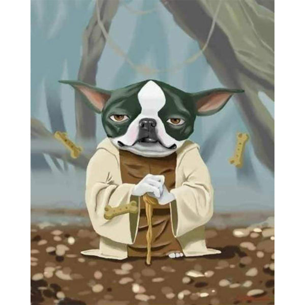 paint by numbers | Yoda Dog | animals dogs easy movies star wars | FiguredArt