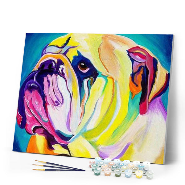 paint by numbers | Flashy dog | advanced animals dogs | FiguredArt