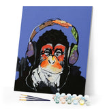 paint by numbers | DJ Monkey | animals beginners easy monkeys | FiguredArt