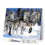 paint by numbers | Horse ballad in the Snow | animals horses intermediate | FiguredArt