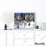 paint by numbers | Horse ballad in the Snow | animals horses intermediate | FiguredArt