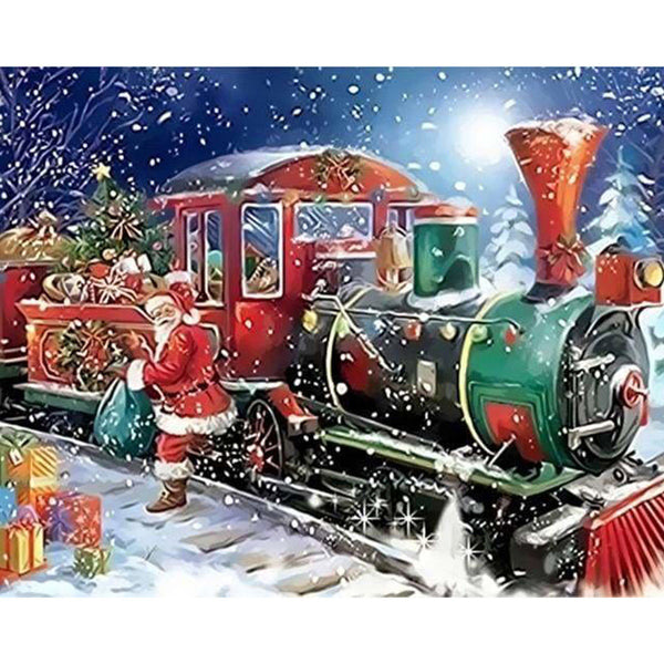 paint by numbers | Santa Claus Train | advanced christmas | FiguredArt