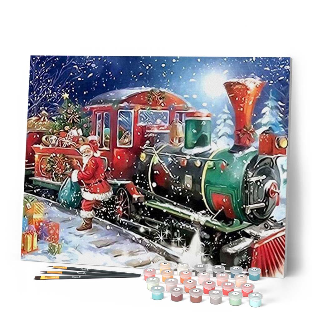 Paint by numbers - Santa Claus Train – Figured'Art