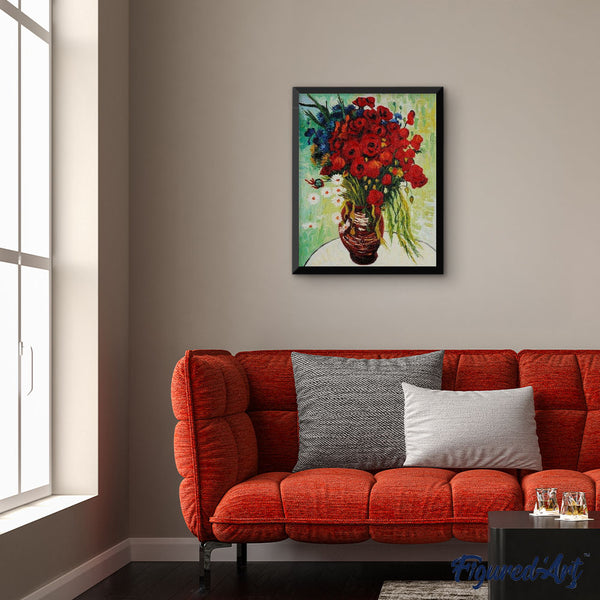 paint by numbers | Daisies and Poppies | advanced flowers | FiguredArt