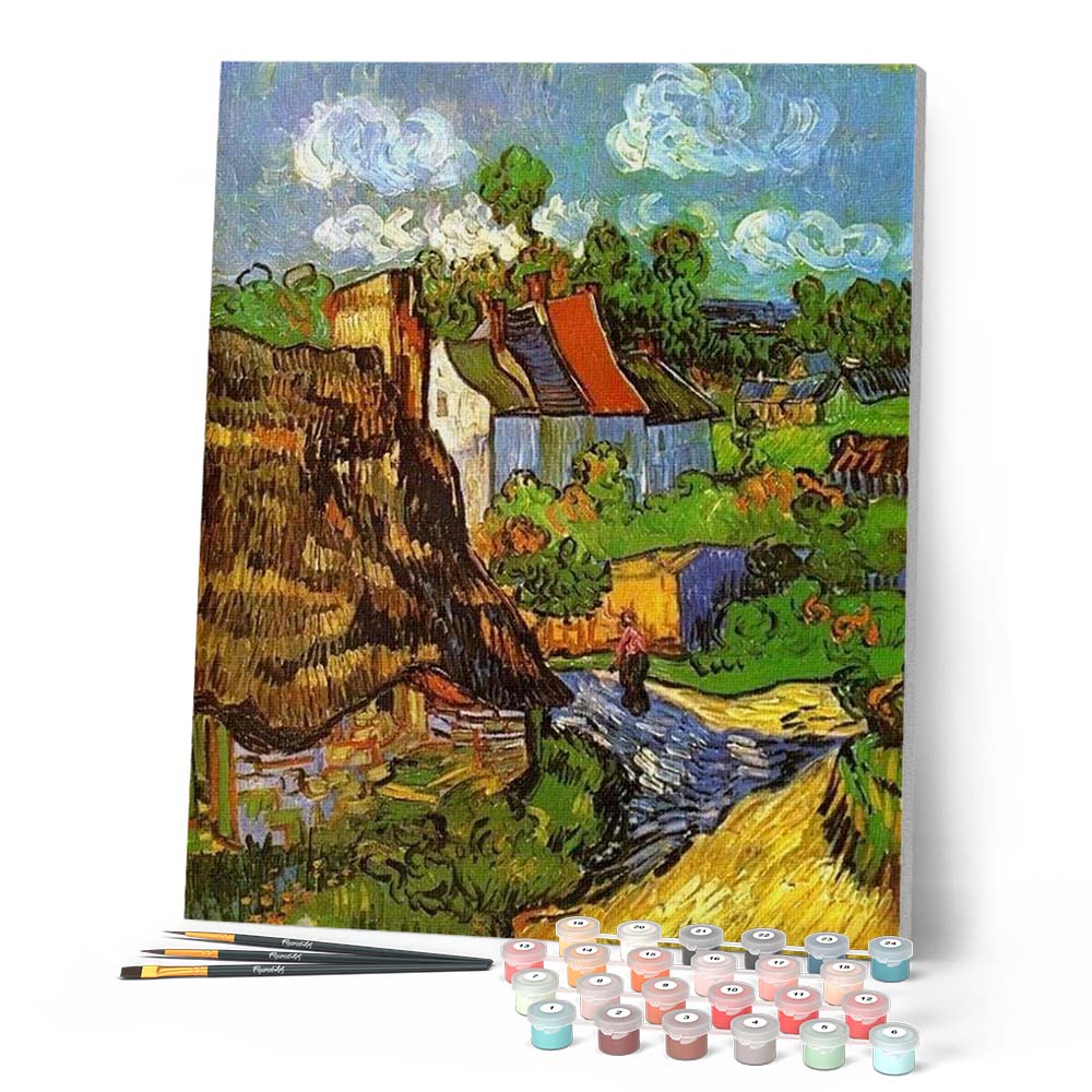 Paint by numbers - Van Gogh Houses in Auvers – Figured'Art