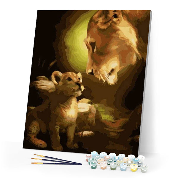 paint by numbers | Look of Lions | animals easy lions | FiguredArt
